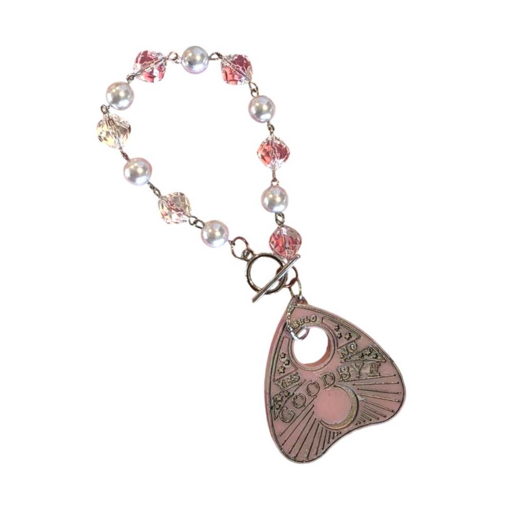 Pink Ouija Board Planchette or Oracle Eye Purse Charm